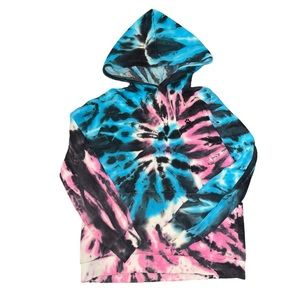 PAWZ Saves The Dogs Blue Pink & Black Tie Dye Hoodie Size Unisex XL